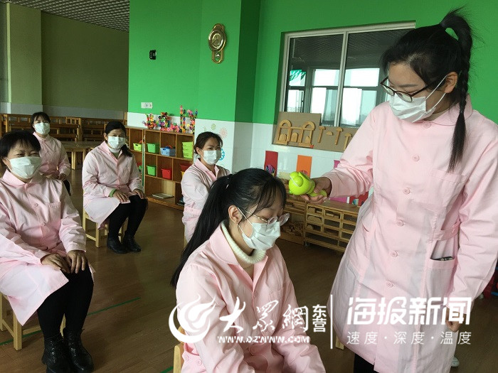 广饶县丁庄街道中心幼儿园开展疫情防控应急演练